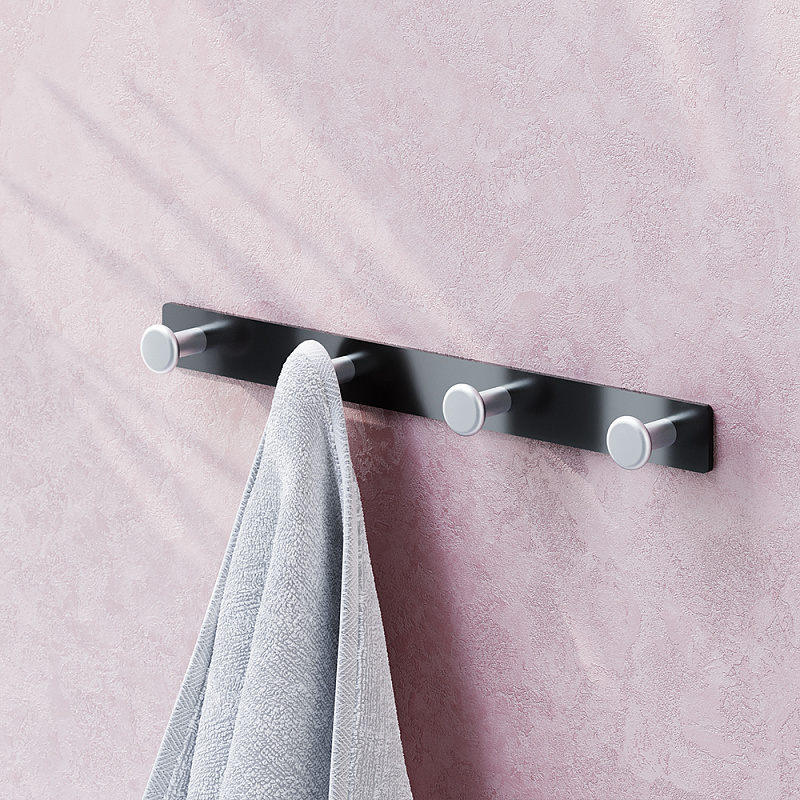 Крючки для полотенец Damixa Jupiter DA7735900 хром, 4 шт на планке