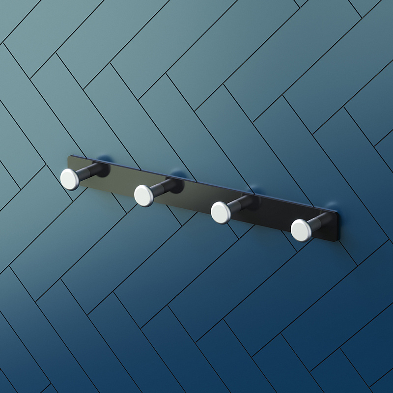 Крючки для полотенец Damixa Jupiter DA7735900 хром, 4 шт на планке