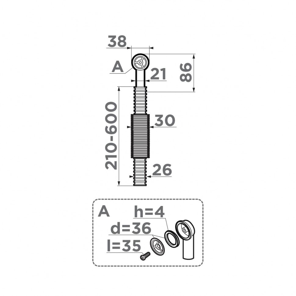 Сменный круглый перелив Omoikiri OV-1-R-AB022, 4998049