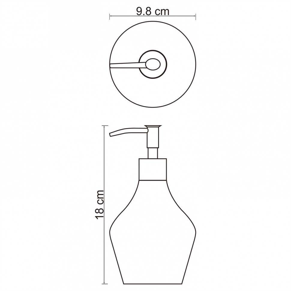 Дозатор для жидкого мыла Wasserkraft Dinkel K-4699