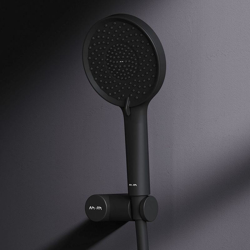 Душевой гарнитур AM.PM X-Joy F01185A022 держатель, шланг, лейка 3 режима, черный