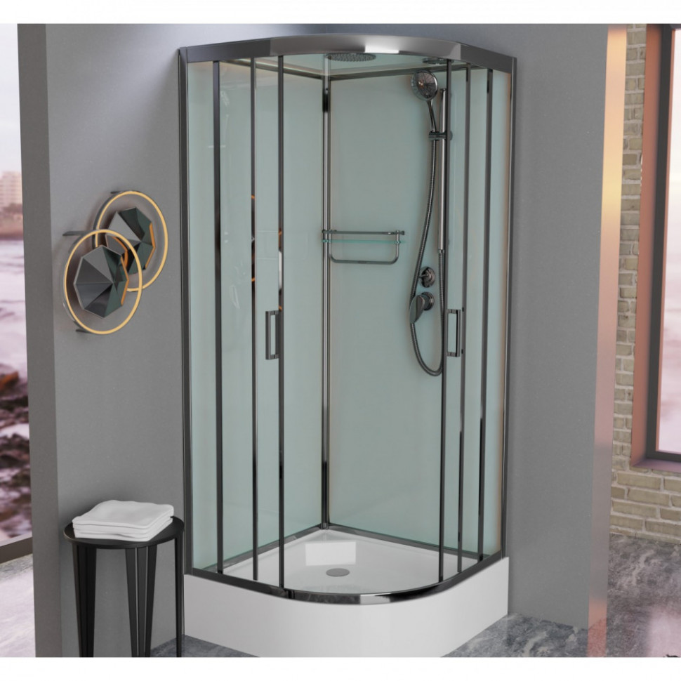 Душевая кабина Frank F409/1 Brilliant 90x90 см, 175009
