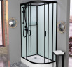 Душевая кабина Frank F412L Black без крыши 120x80 см, 214014