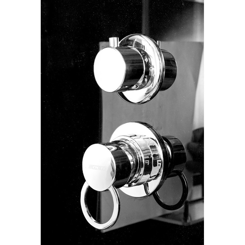 Душевая кабина DTO B 01 S Black с электрикой (100x100)