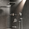 Встраиваемая душевая система AM.PM X-Joy FB85A3RH10 хром: тропический верхний душ, ручной душ, излив