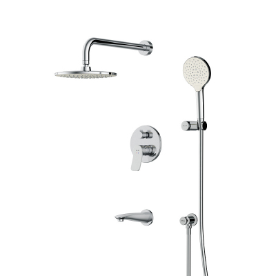 Встраиваемая душевая система AM.PM X-Joy FB85A3RH10 хром: тропический верхний душ, ручной душ, излив