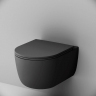 Унитаз подвесной Damixa Sirius DX86C1700MBSC безободковый с сиденьем микролифт, черный