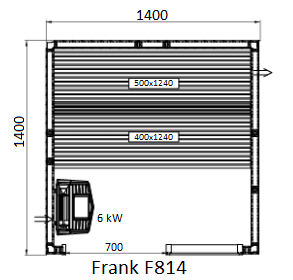 Финская сауна Frank F814 140х140x210 см кедр, 8145