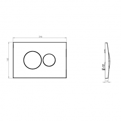 Кнопка смыва Vincea VFP-731MG, цвет матовый серый