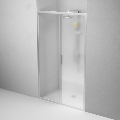 Душевая перегородка с дверью 120x195 AM.PM Gem W90G-120-1-195MM матовое стекло, профиль серебристый