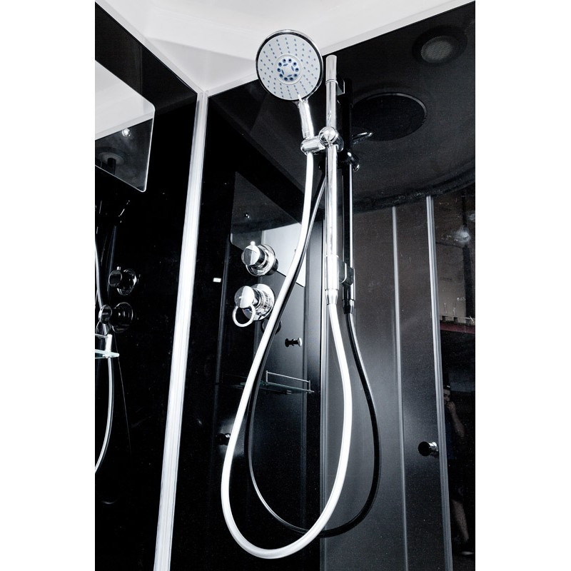 Душевая кабина DTO B 09 S Black с электрикой (90x90)