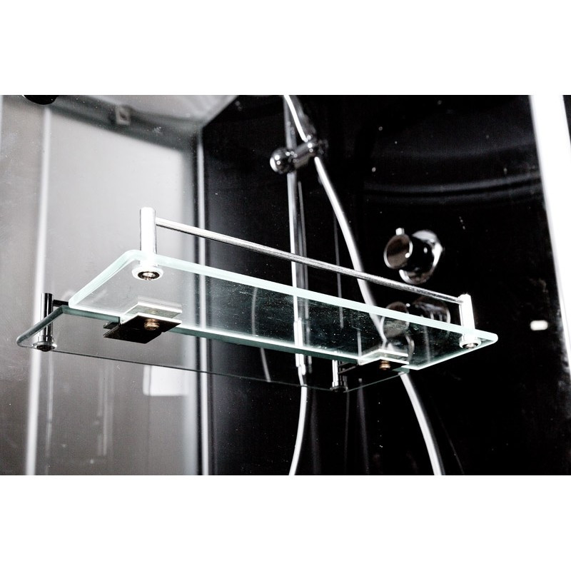 Душевая кабина DTO B 09 S Black с электрикой (90x90)