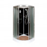 Душевая кабина DTO B 09 S Black с электрикой (90x90)