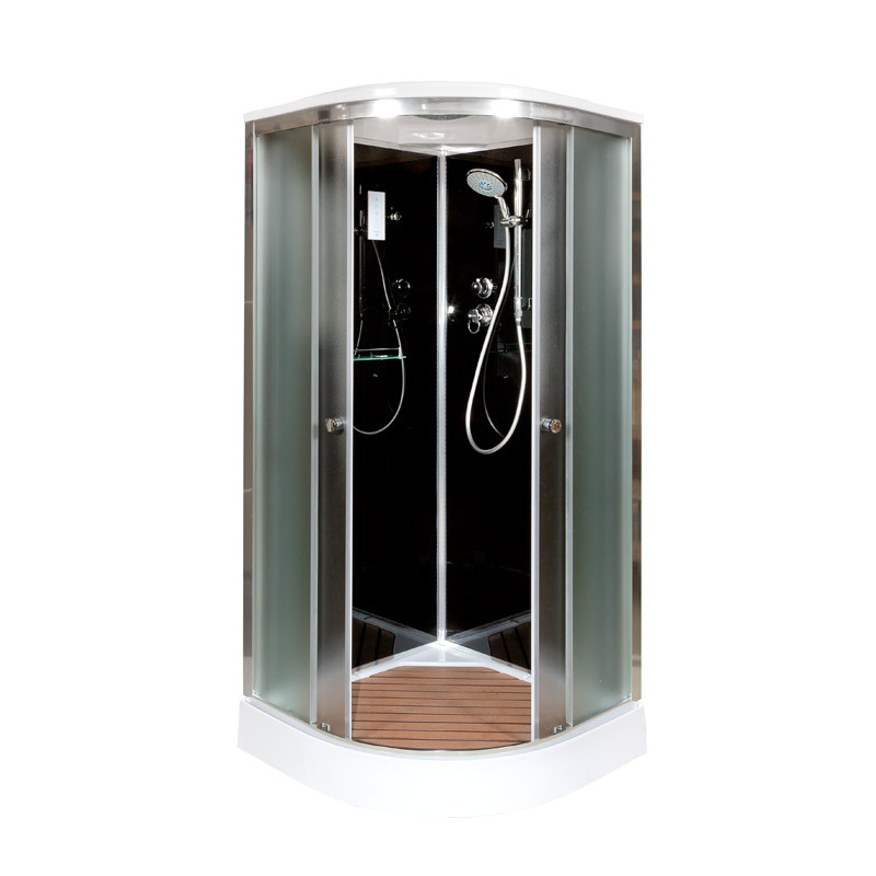 Душевая кабина DTO B 09 S Black с электрикой (90x90)