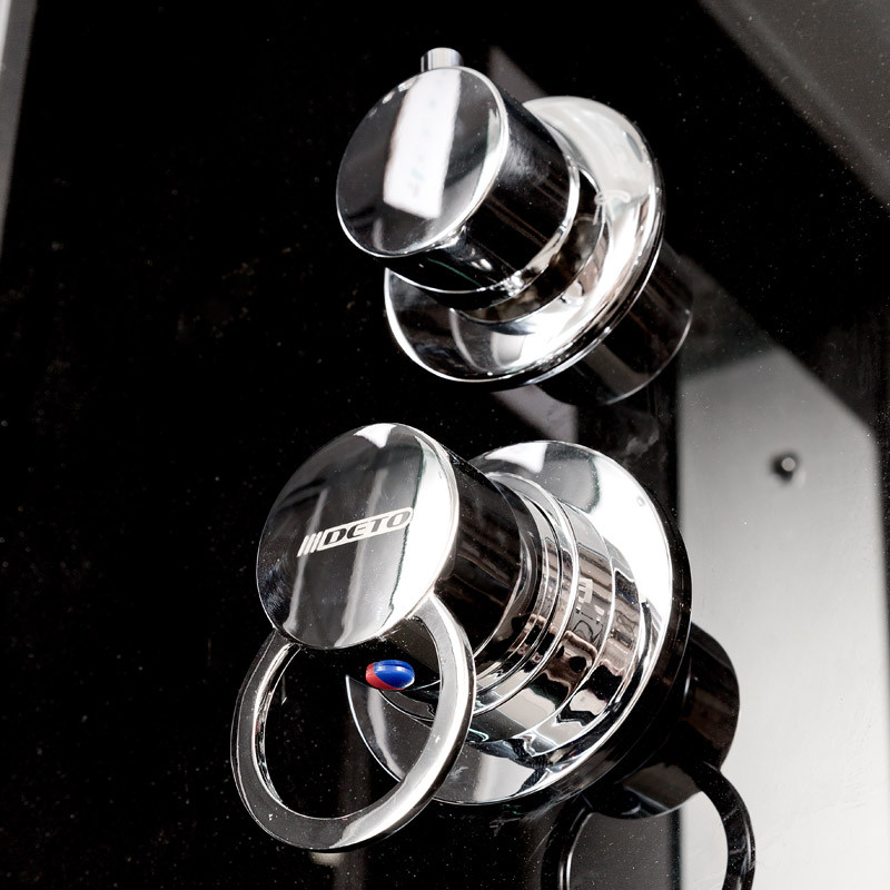 Душевая кабина DTO B 09 S Black с электрикой (90x90)