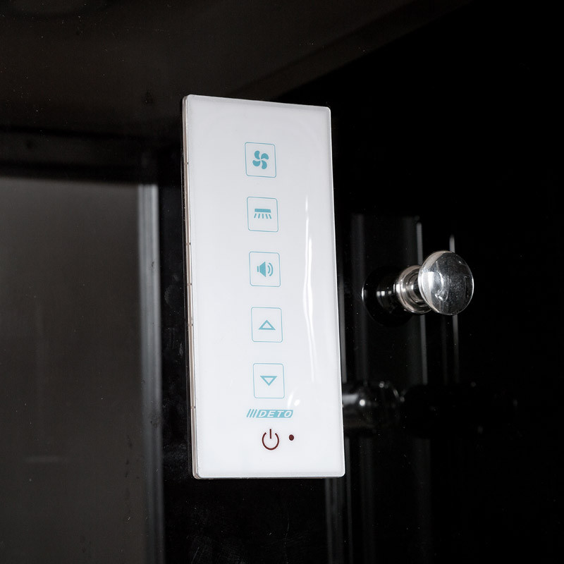 Душевая кабина DTO B 09 S Black с электрикой (90x90)