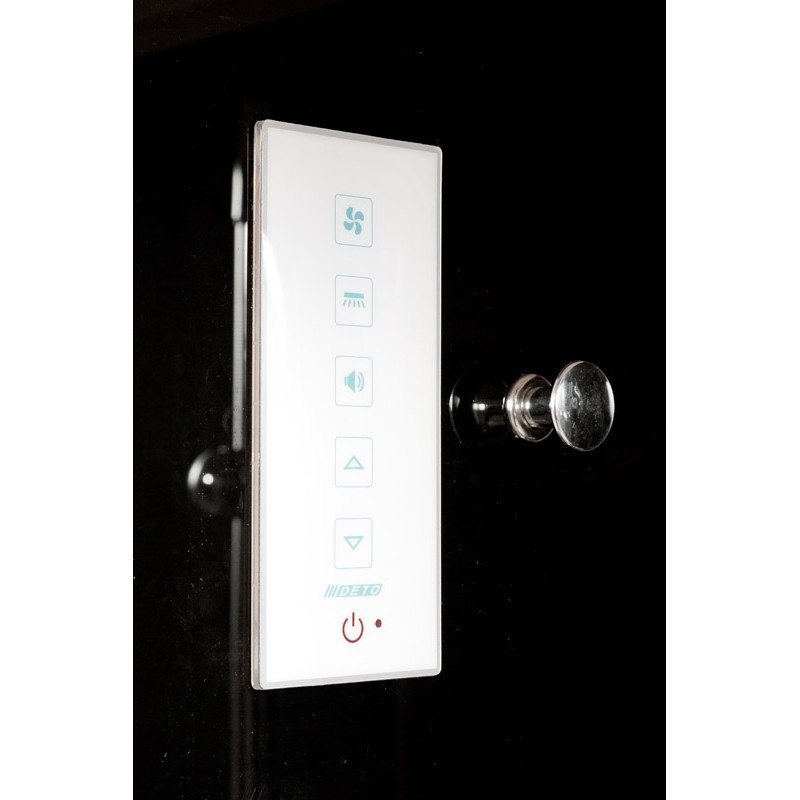 Душевая кабина DTO B 09 S Black с электрикой (90x90)