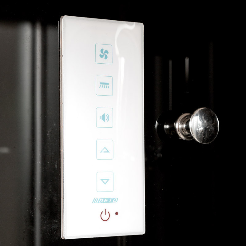 Душевая кабина DTO B 09 S Black с электрикой (90x90)