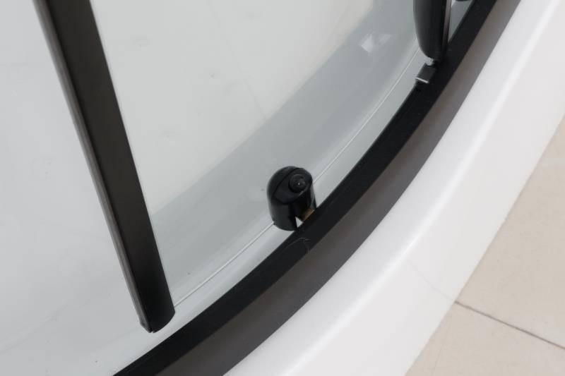 Душевая кабина Frank F412L М Black без крыши матовое стекло 120x80 см, 20059