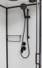Душевая кабина Frank F412L М Black без крыши матовое стекло 120x80 см, 20059