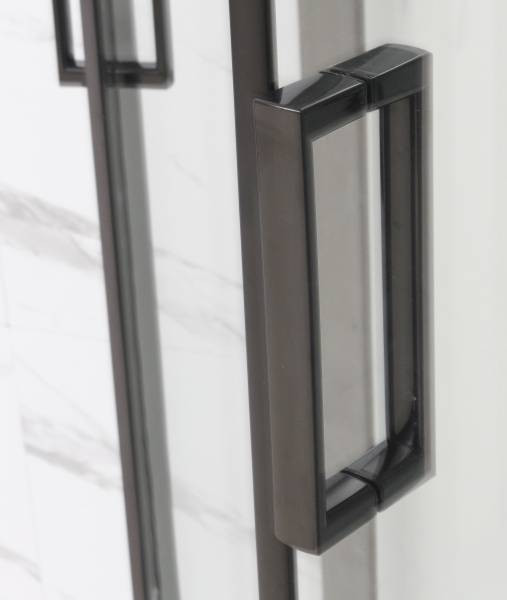 Душевая кабина Frank F412L М Black без крыши матовое стекло 120x80 см, 20059