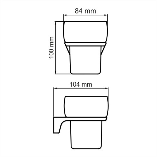 Подстаканник одинарный Wasserkraft Glan K-5128
