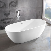 Ванна акриловая Vincea VBT-408-1600, цвет белый, щелевой перелив, слив хром