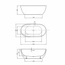 Ванна акриловая Vincea VBT-408-1600, цвет белый, щелевой перелив, слив хром