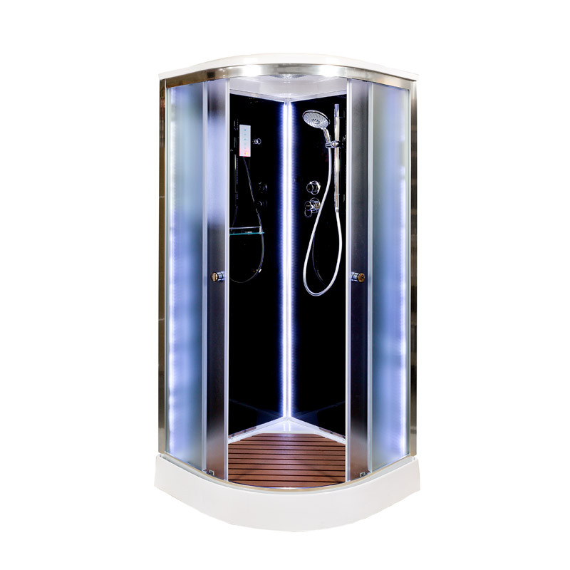 Душевая кабина DTO B 09 S Led Black (90x90)