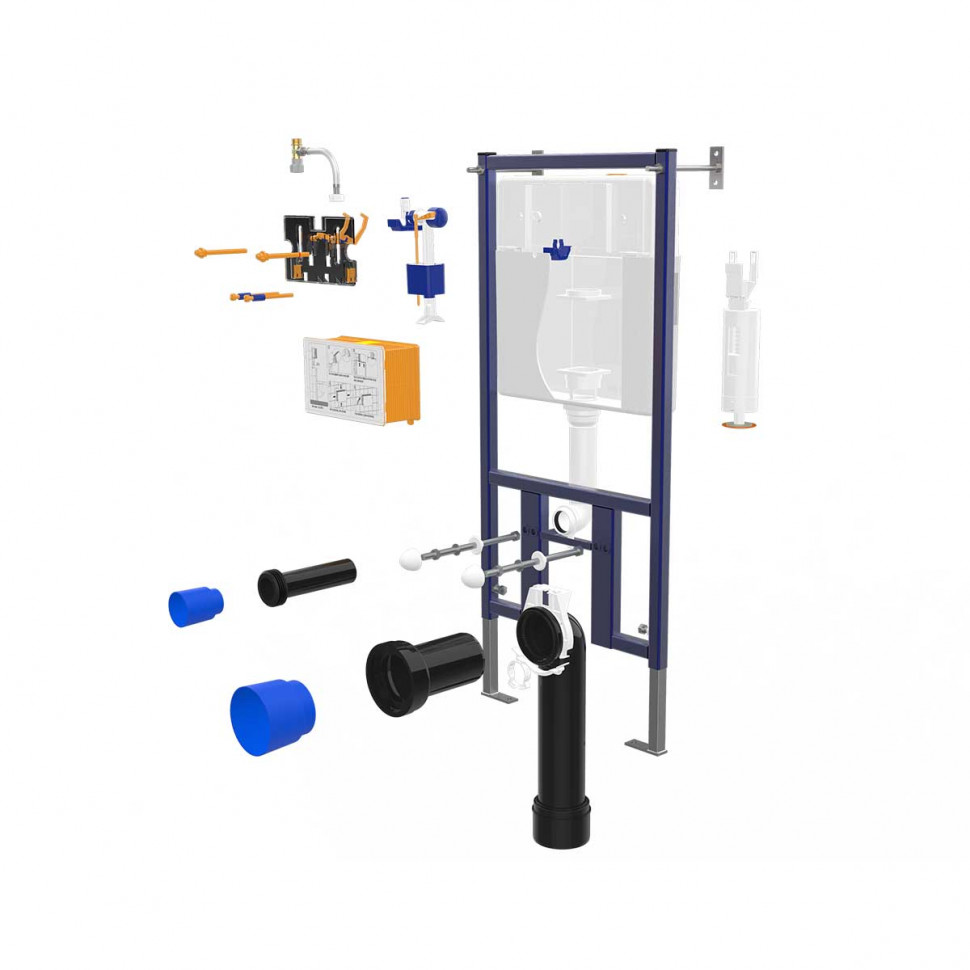 Инсталляция для подвесного унитаза Vincea VIS-450, 510*1000, цвет сине-белый