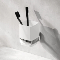 Стакан для зубных щеток настенный AM.PM Gem A9034300 стеклянный, хром