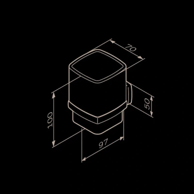 Стакан для зубных щеток настенный AM.PM Gem A9034300 стеклянный, хром