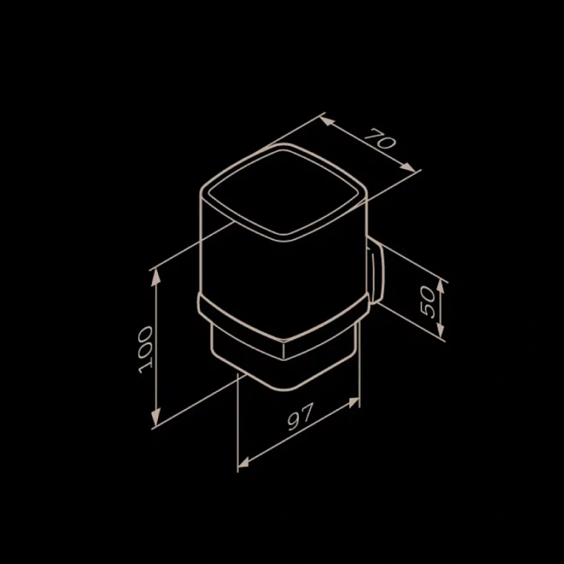 Стакан для зубных щеток настенный AM.PM Gem A9034300 стеклянный, хром