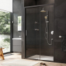 Душевая перегородка с дверью 120x195 AM.PM Gem W90G-120-1-195BT прозрачное стекло, профиль черный матовый