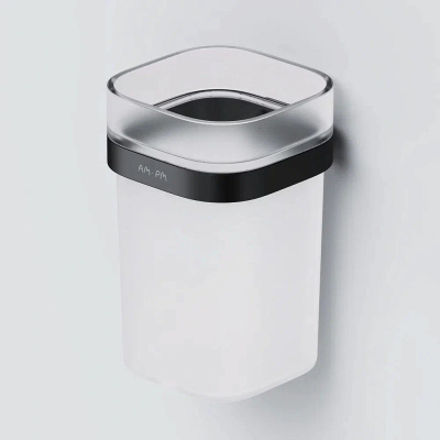 Стакан для зубных щеток настенный AM.PM Func A8F34322 стеклянный, черный