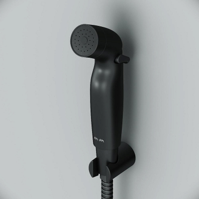 Гигиенический душ (лейка) АM.PM F0202022 со шлангом и держателем, черный матовый
