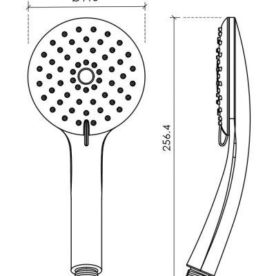 Душевая лейка SANCOS Lotus, диаметр 115 мм, 3 режима, цвет хром, SC6003CH