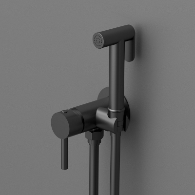 Гигиенический душ VHFW-101MB из латуни, со смесителем, черный