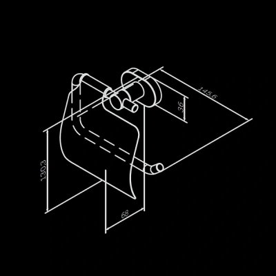 Держатель для туалетной бумаги настенный AM.PM Sense L A74341400 хром