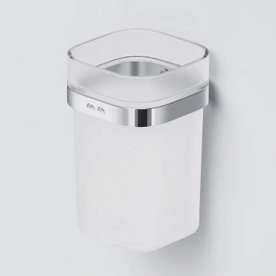Стакан для зубных щеток настенный AM.PM Func A8F34300 стеклянный, хром