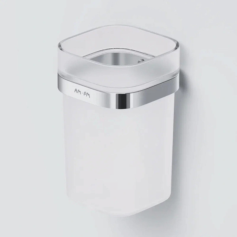 Стакан для зубных щеток настенный AM.PM Func A8F34300 стеклянный, хром