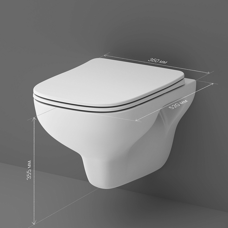 Унитаз подвесной AM.PM X-Joy S C85A1702SC безободковый с сиденьем микролифт, белый
