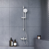 Душевой гарнитур Damixa Origin One 918100000 штанга, шланг, лейка 3 режима, хром
