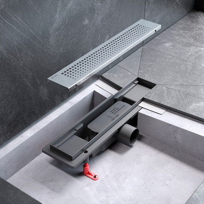 Душевой трап (лоток) 40 AM.PM PrimeFlow W02SC-P11-040-01SB комбинированный затвор со стальной матовой решеткой