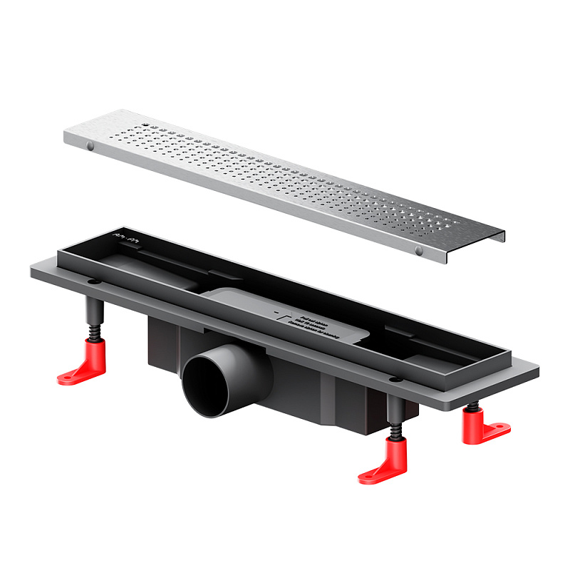 Душевой трап (лоток) 40 AM.PM PrimeFlow W02SC-P11-040-01SB комбинированный затвор со стальной матовой решеткой