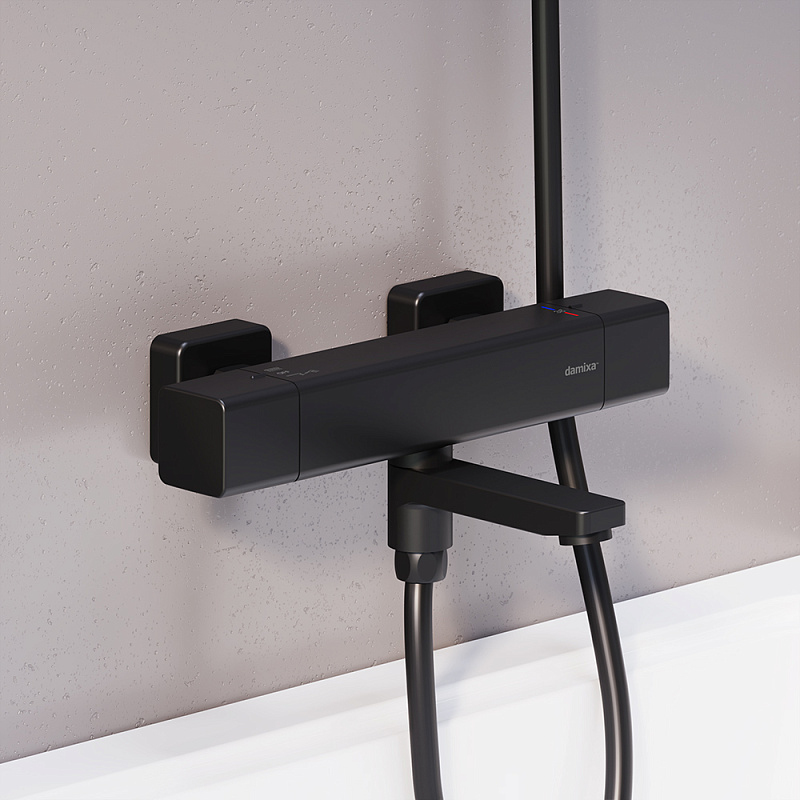 Смеситель для ванны и душа Damixa Gala 533000300 термостат, черный