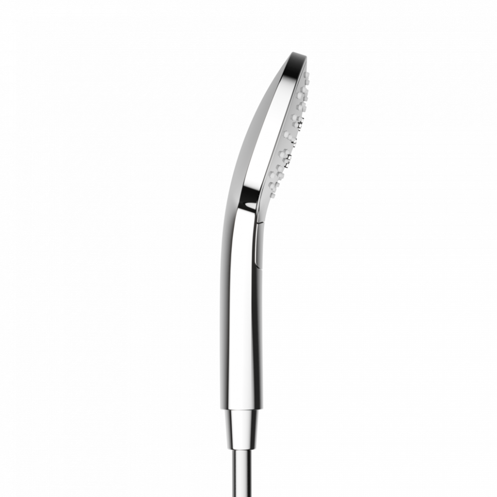 Душевая лейка SANCOS Luna, кнопочное управление, диаметр 120 мм, 3 режима, цвет хром/белый, SC6004CH