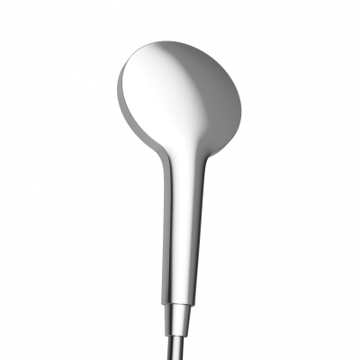 Душевая лейка SANCOS Luna, кнопочное управление, диаметр 120 мм, 3 режима, цвет хром/белый, SC6004CH