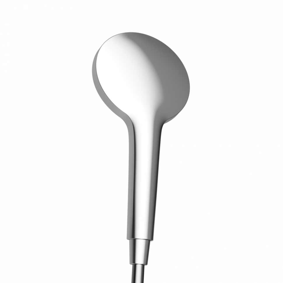 Душевая лейка SANCOS Luna, кнопочное управление, диаметр 120 мм, 3 режима, цвет хром/белый, SC6004CH