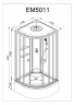 Душевая кабина AvaCan EM 5011 с гидромассажем 110x110 см, EM5011GM